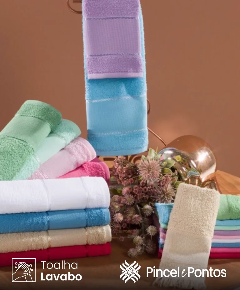 Toalha Social 23X39 cm para Bordar Ponto Cruz Valletex