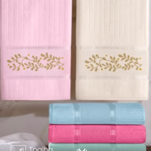 Toalha de Banho Bouton Caprice Luxo 70X140 cm para Bordar Ponto Cruz