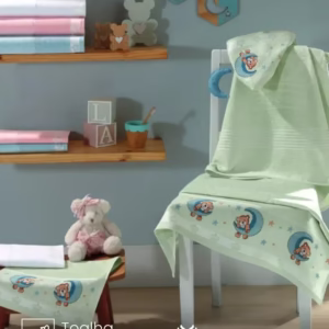 Toalha de Banho Infantil Döhler Baby Classic (70x115 cm) – Ideal para Bordar Ponto Cruz