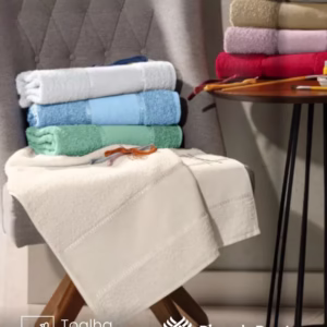 Toalha de Banho Garmisch Ponto Russo 70X1,40 m para Bordar à máquina e Pintar