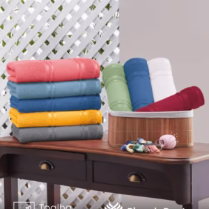 Toalha de Banho Teka Criativa Cristine 70X1,35 m para Bordar Ponto Cruz