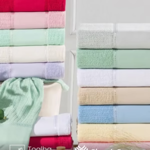 Toalha de Banho Valletex Arte Canelada 68X1,40 m para Pintar e Bordar à máquina