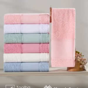 Toalha de Banho Jacquard Decorarte 68X1,40 m para Pintar e Bordar à máquina Valletex