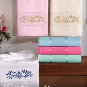 Toalha de Lavabo Bouton Caprice Luxo 30X45 cm para Bordar Ponto Cruz