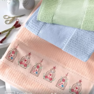 Toalha de Lavabo Karsten Passa Fitas I 30X50 cm para Bordar Ponto Cruz