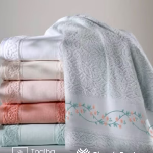 Toalha de Rosto Döhler Sofia 50X80 cm para Pintar e Bordar à maquina