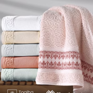 Toalha de Rosto Döhler Sofia 50X80 cm para bordar Ponto Cruz