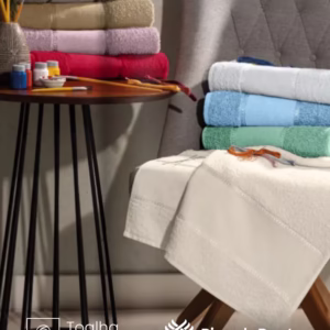 Toalha de Rosto Garmisch Ponto Russo 50X70 cm para Bordar à máquina e Pintar