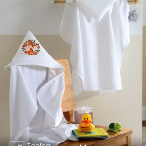 Toalha de Banho com capuz Dohler Baby Art 90X70 cm para Pintar e Bordar