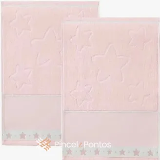 Toalha Lavabo 30X45 Döhler Baby Star Pintar e Bordar à Máquina Toalha Lavabo 30X45 Döhler Baby Star Pintar e Bordar à Máquina